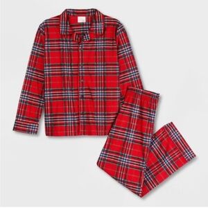 Wondershop Kids' Plaid Holiday Matching Family Pajama Set - Red
